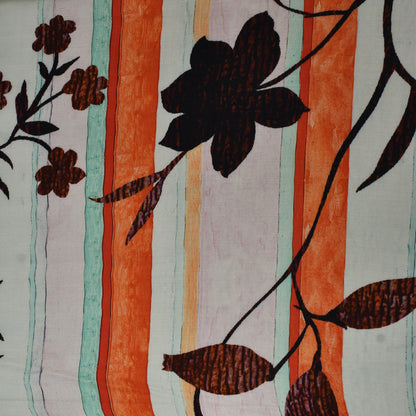 Multi Color Satin Silk Hydra Print Fabric