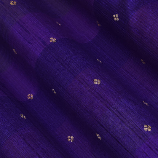 Dark Purple Color Katan Dupion Brocade Fabric