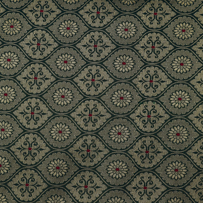 Green Color Katan Meena Brocade Fabric