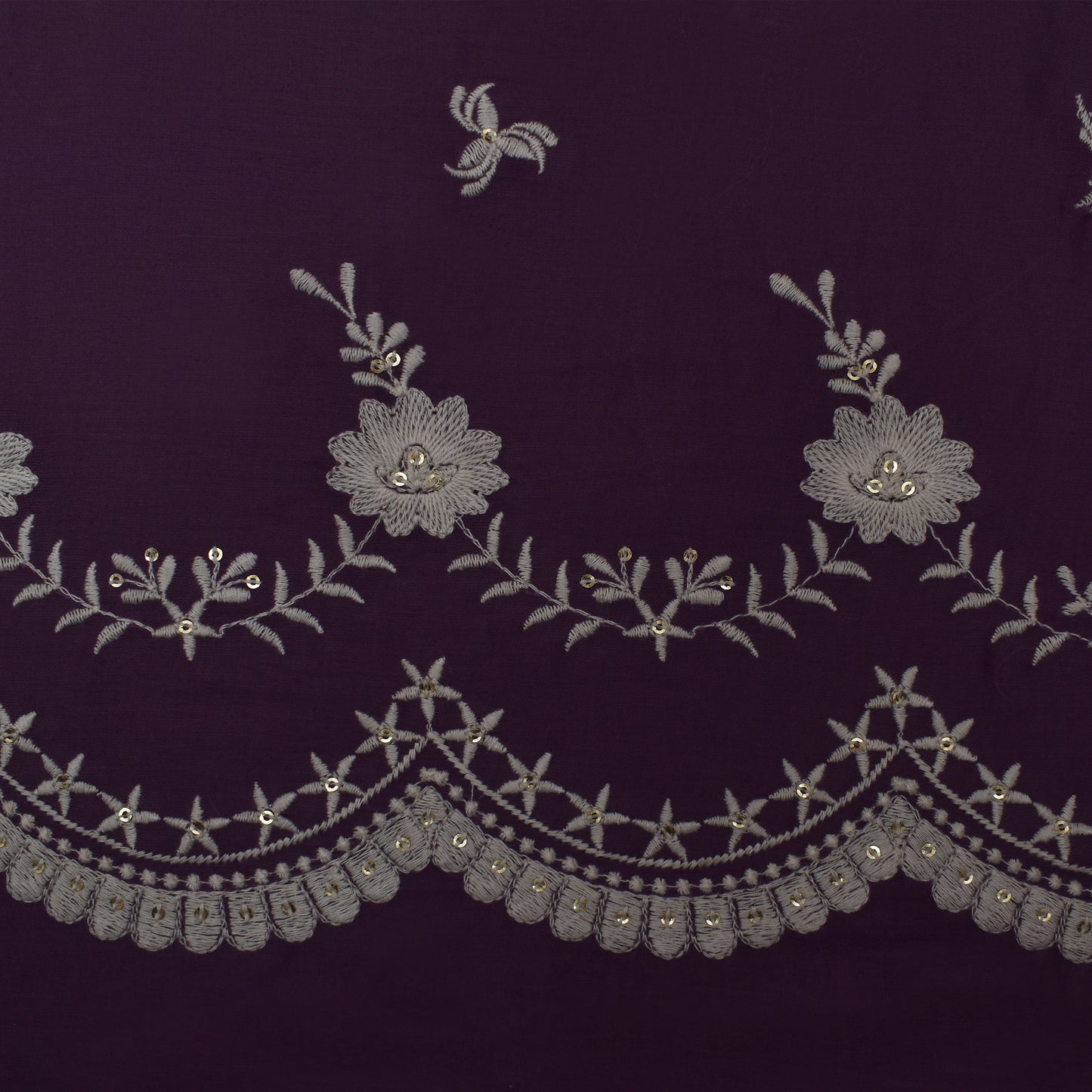 Colored Color Cotton Embroidery Fabric