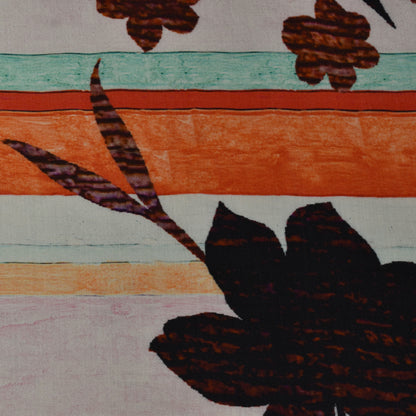 Multi Color Satin Silk Hydra Print Fabric