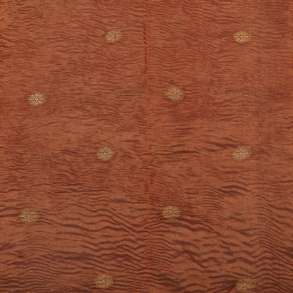 Peach Color Crush Tissue Booti Fabric