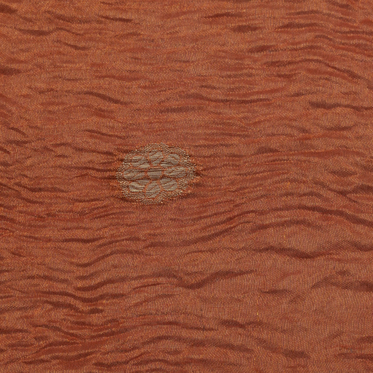 Peach Color Crush Tissue Booti Fabric