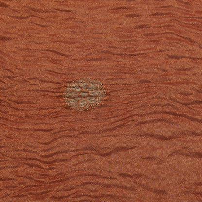 Peach Color Crush Tissue Booti Fabric