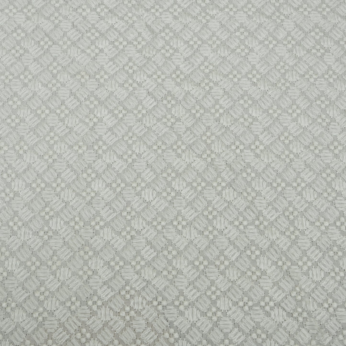 White Color Slub Silk Embroidery Fabric