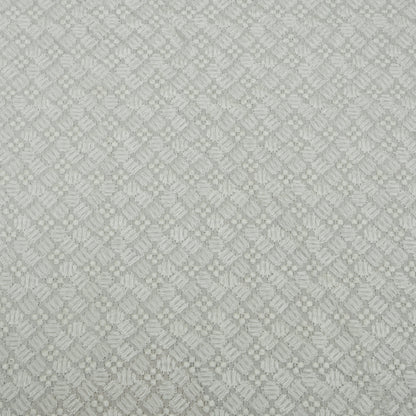 White Color Slub Silk Embroidery Fabric