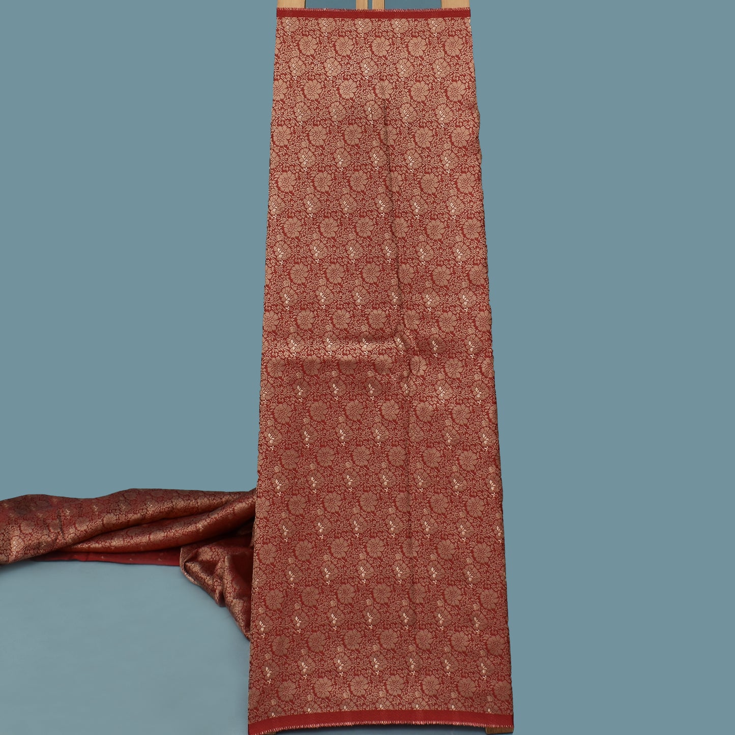 Red Color Dola Jaquard Fabric