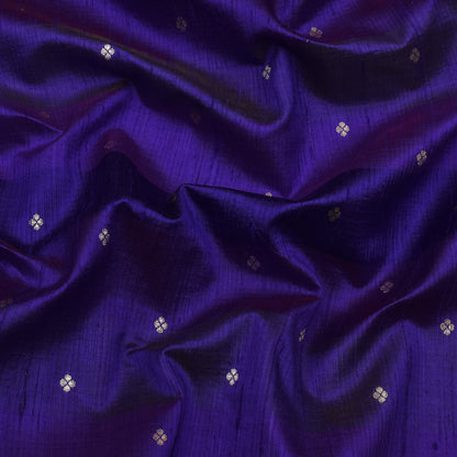 Dark Purple Color Katan Dupion Brocade Fabric