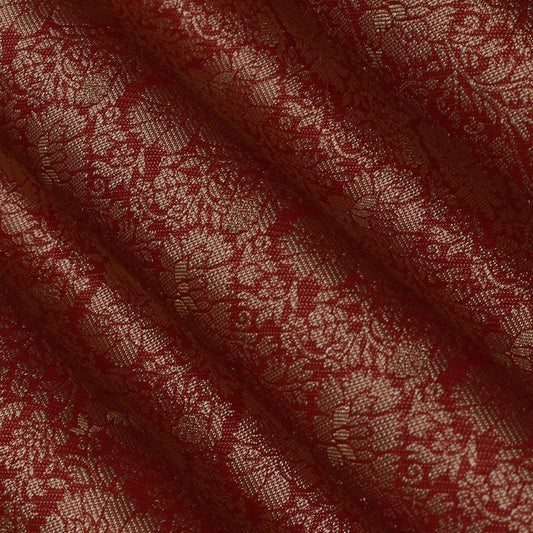 Red Color Dola Jaquard Fabric