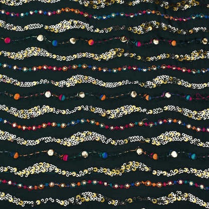 Colored Chinon Chiffon Embroidery Fabric