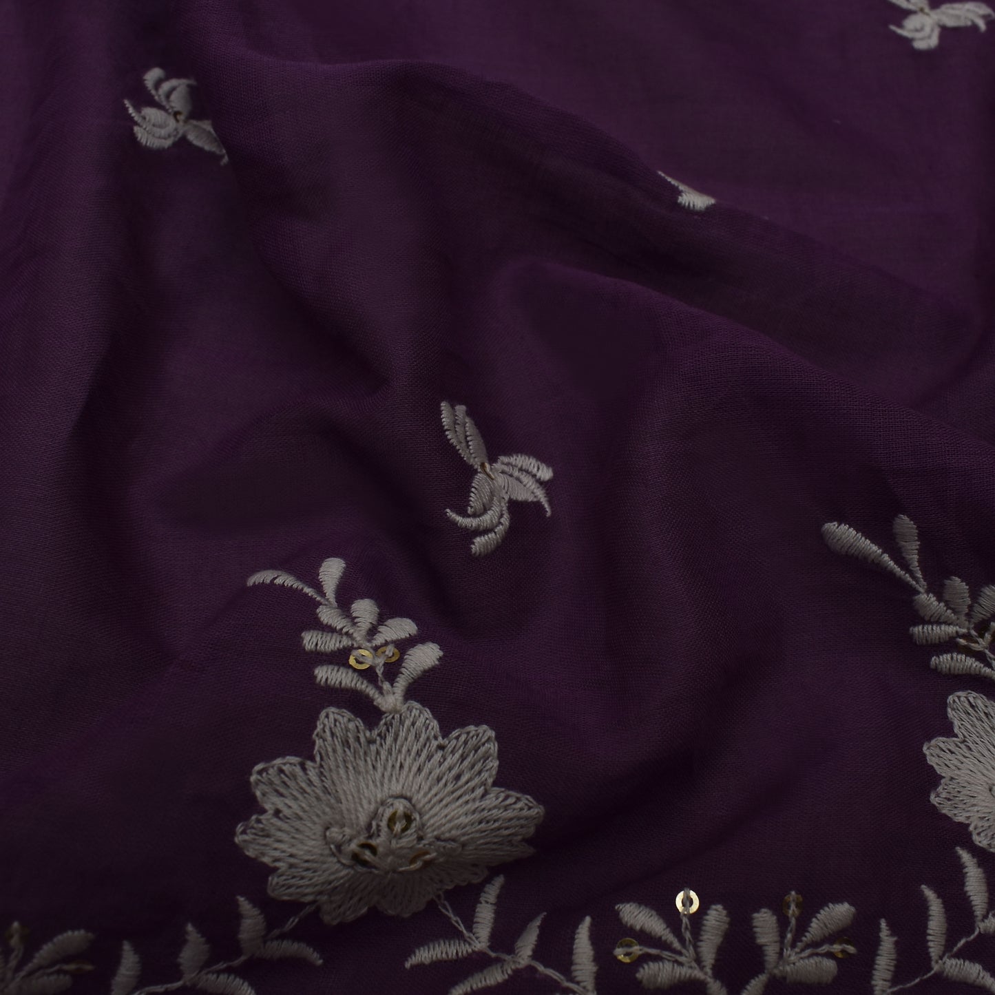 Colored Color Cotton Embroidery Fabric