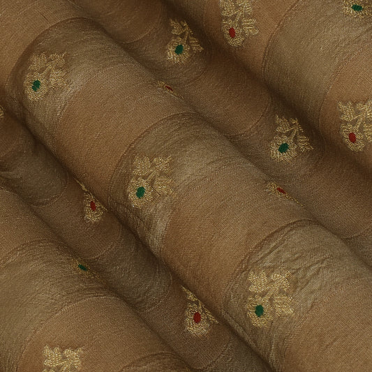 Brown Color Brocade Fabric