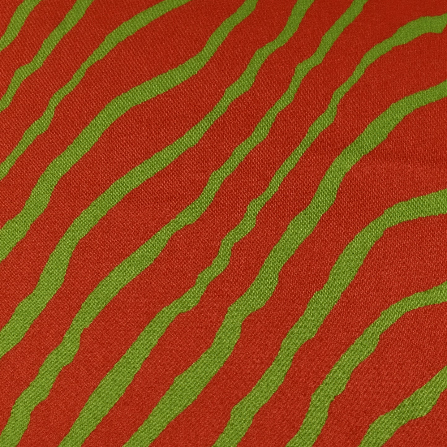 Orange Color Slub Tussar Print Fabric