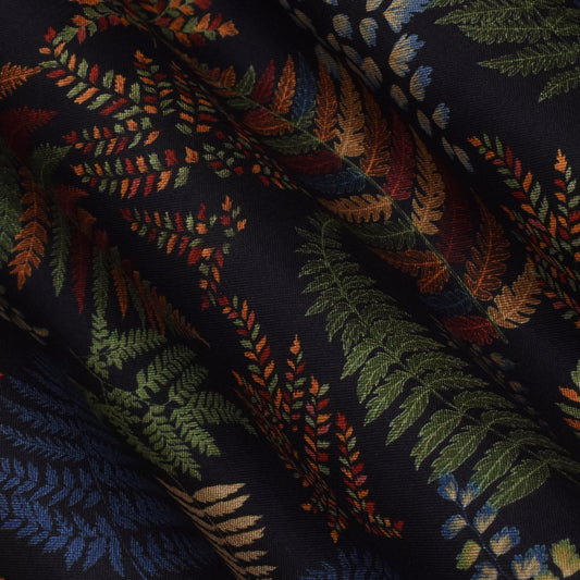 Multi Color Slub Tussar Print Fabric