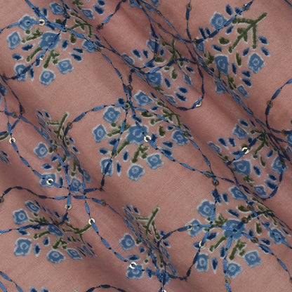 Off White Color Kora Cotton Plazo Fabric