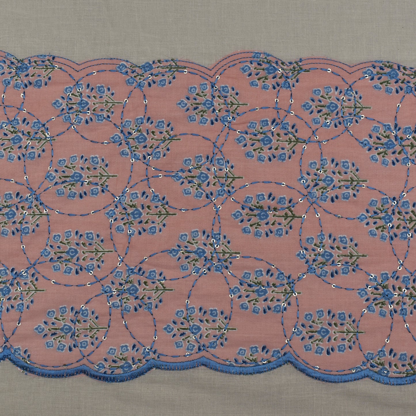 Off White Color Kora Cotton Plazo Fabric