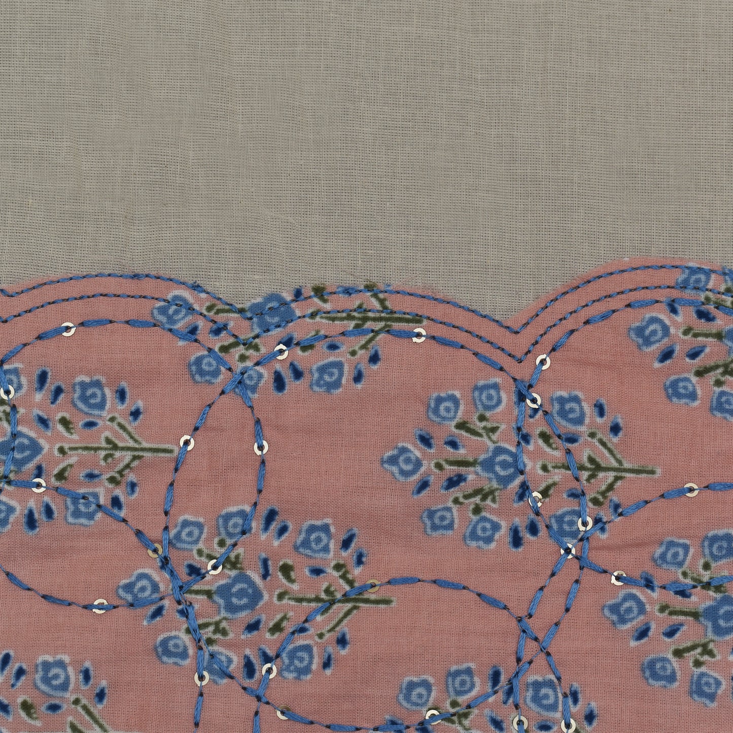 Off White Color Kora Cotton Plazo Fabric