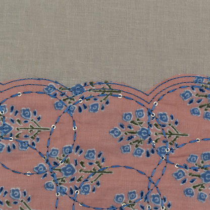 Off White Color Kora Cotton Plazo Fabric