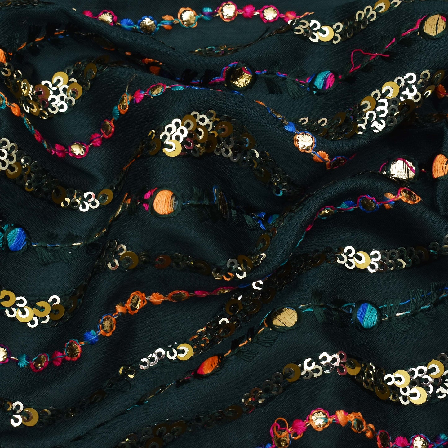 Colored Chinon Chiffon Embroidery Fabric