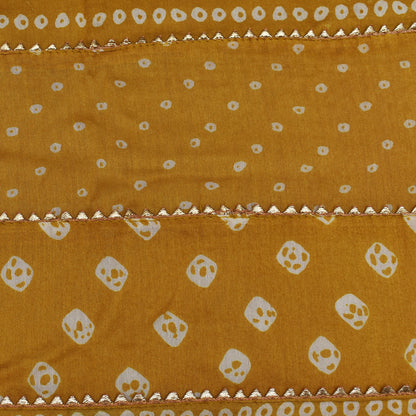 Mustard Color Chanderi Print Fabric