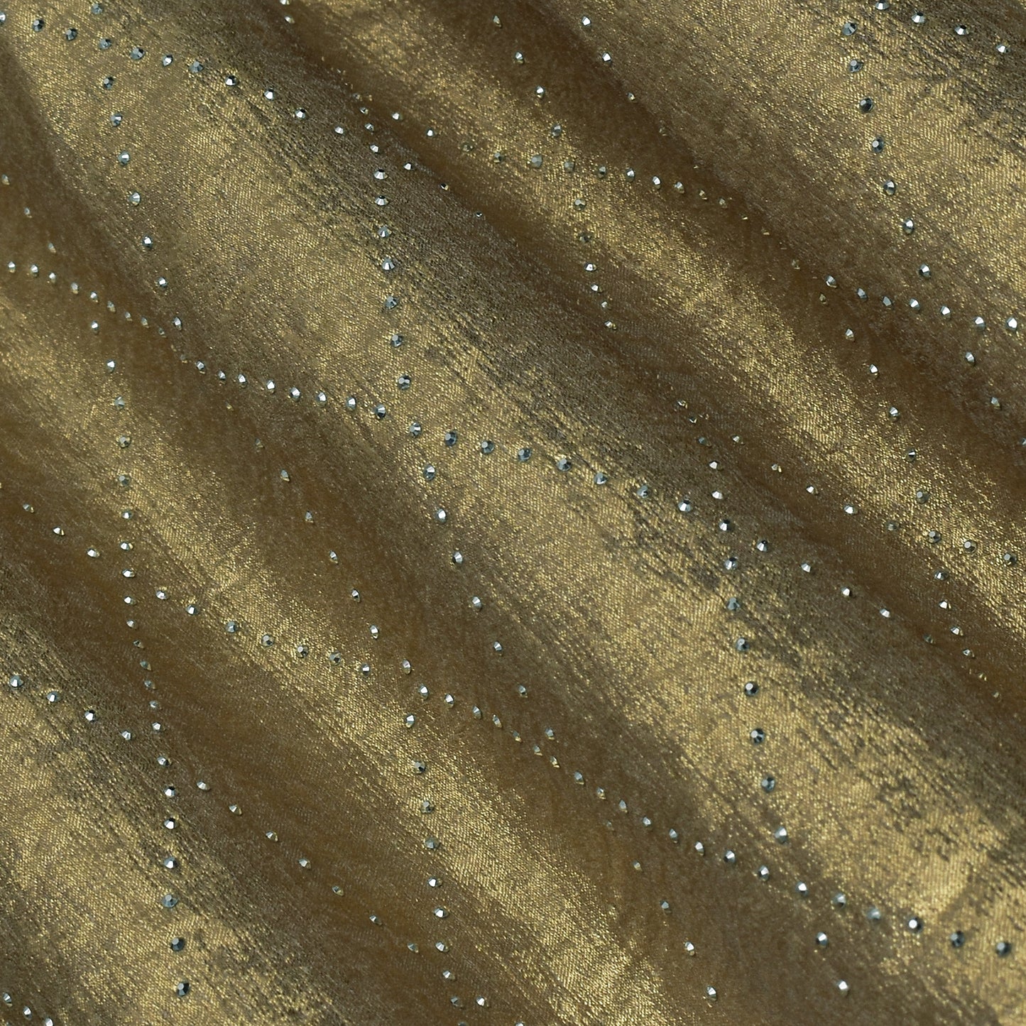 Golden  Color Georgette Foil Mukaish Fabric