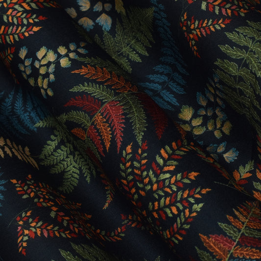 Multi Color Slub Tussar Print Fabric