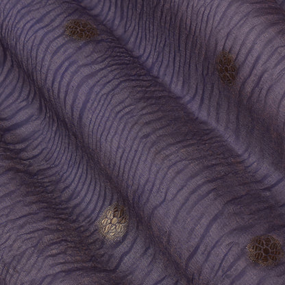 Purple Color Crush Tissue Booti Fabric