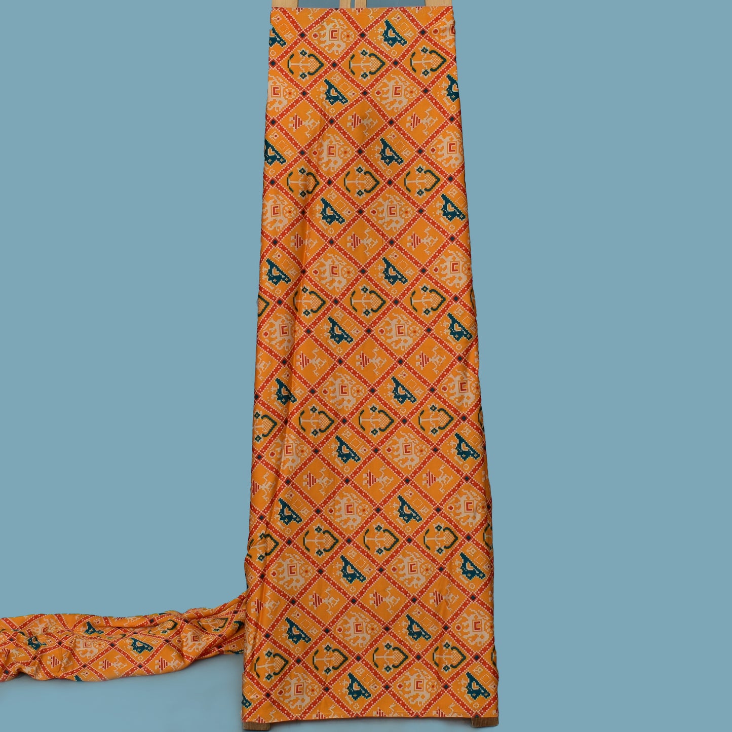 Multi Color Modal Satin Print Fabric