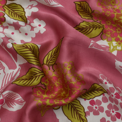 Multi Color Modal Satin Print Fabric