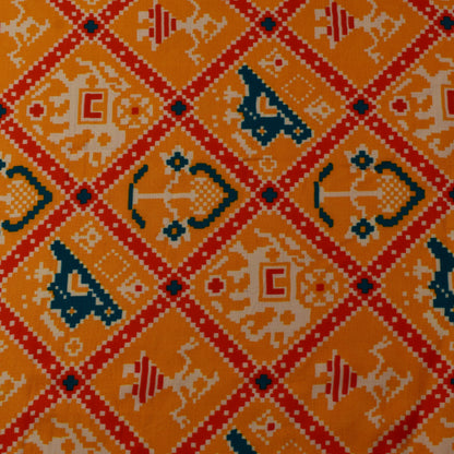 Multi Color Modal Satin Print Fabric