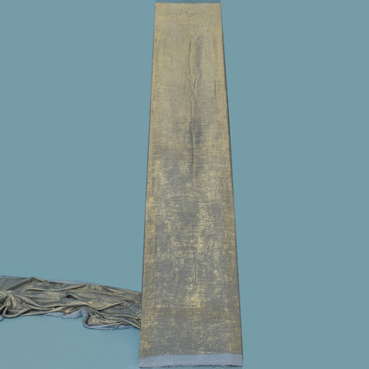 Grey Color Georgette Foil Mukaish Fabric