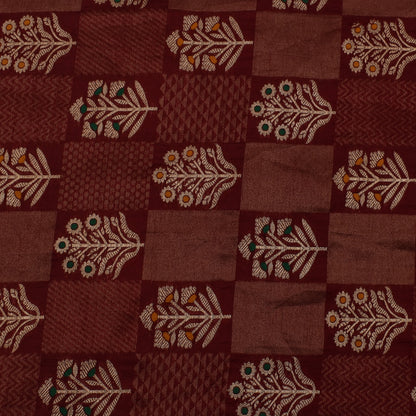 Maroon Color Brocade Fabric