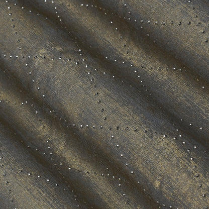 Grey Color Georgette Foil Mukaish Fabric
