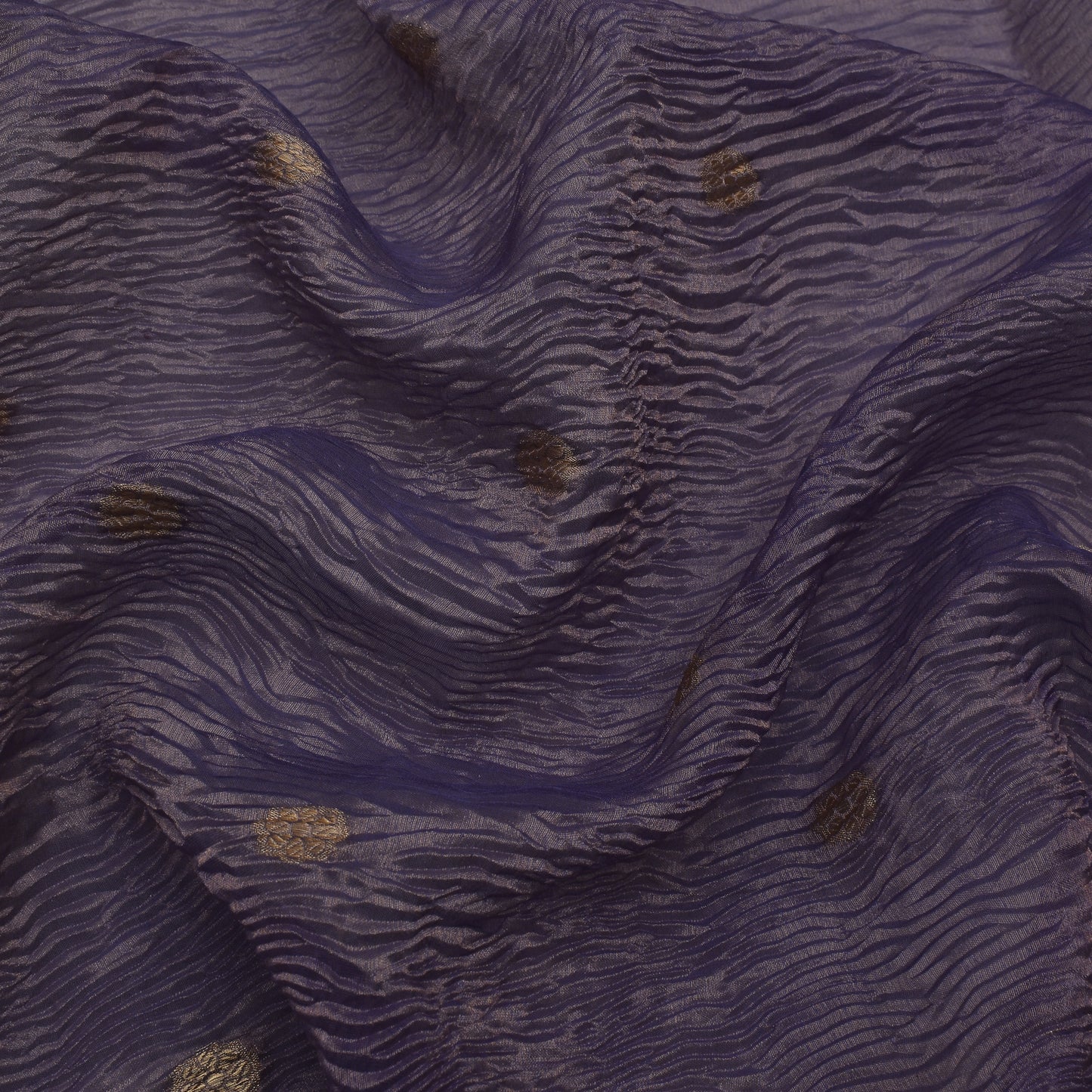 Purple Color Crush Tissue Booti Fabric