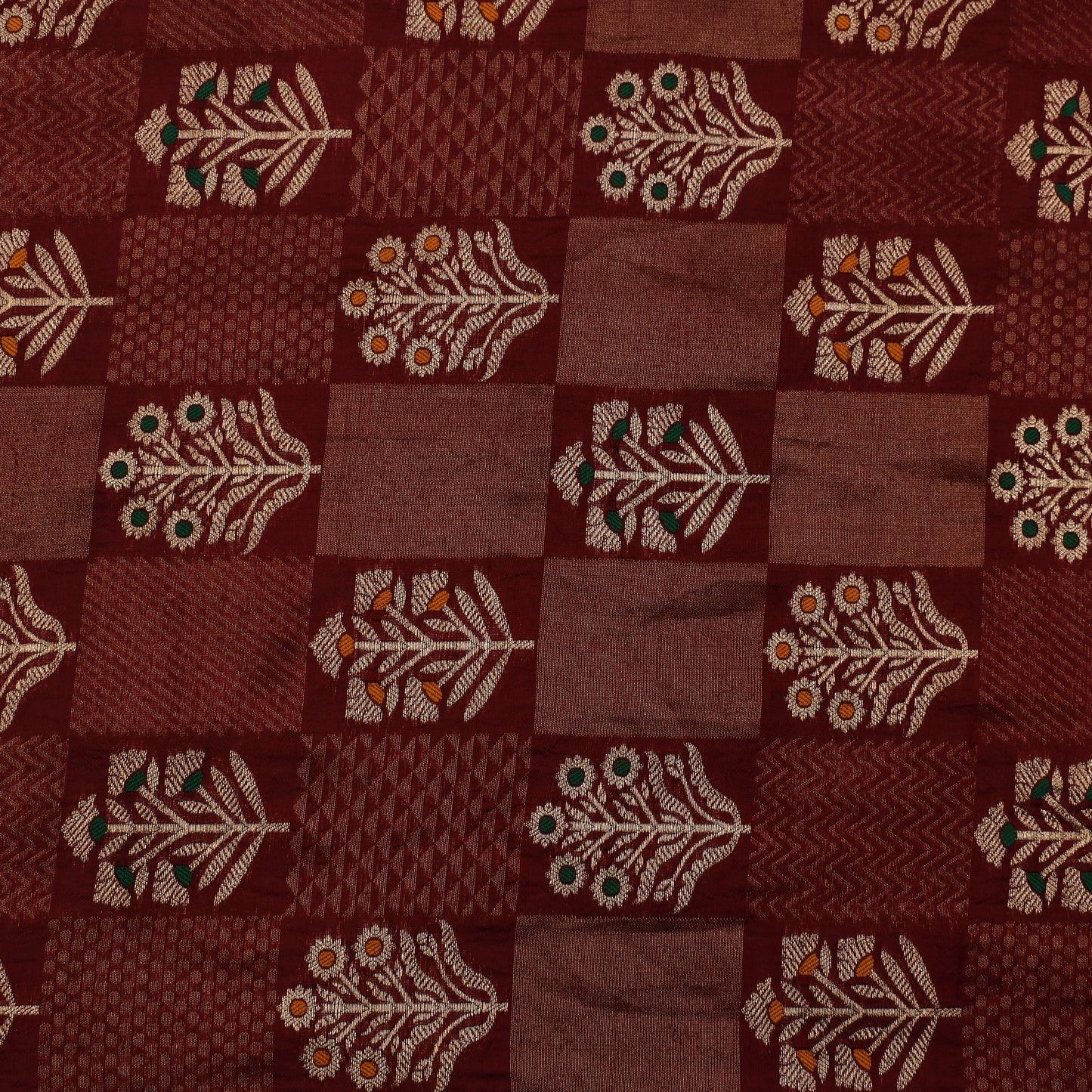 Maroon Color Brocade Fabric