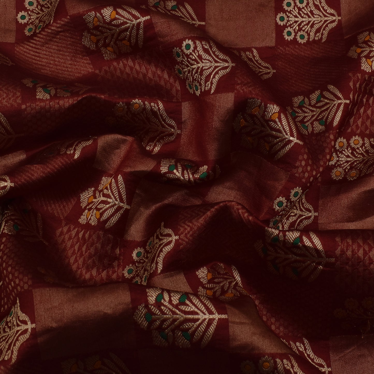 Maroon Color Brocade Fabric