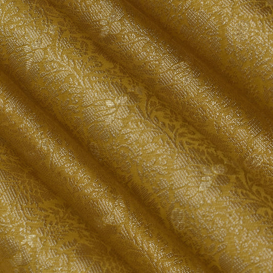 Yellow Color Dola Jaquard Fabric