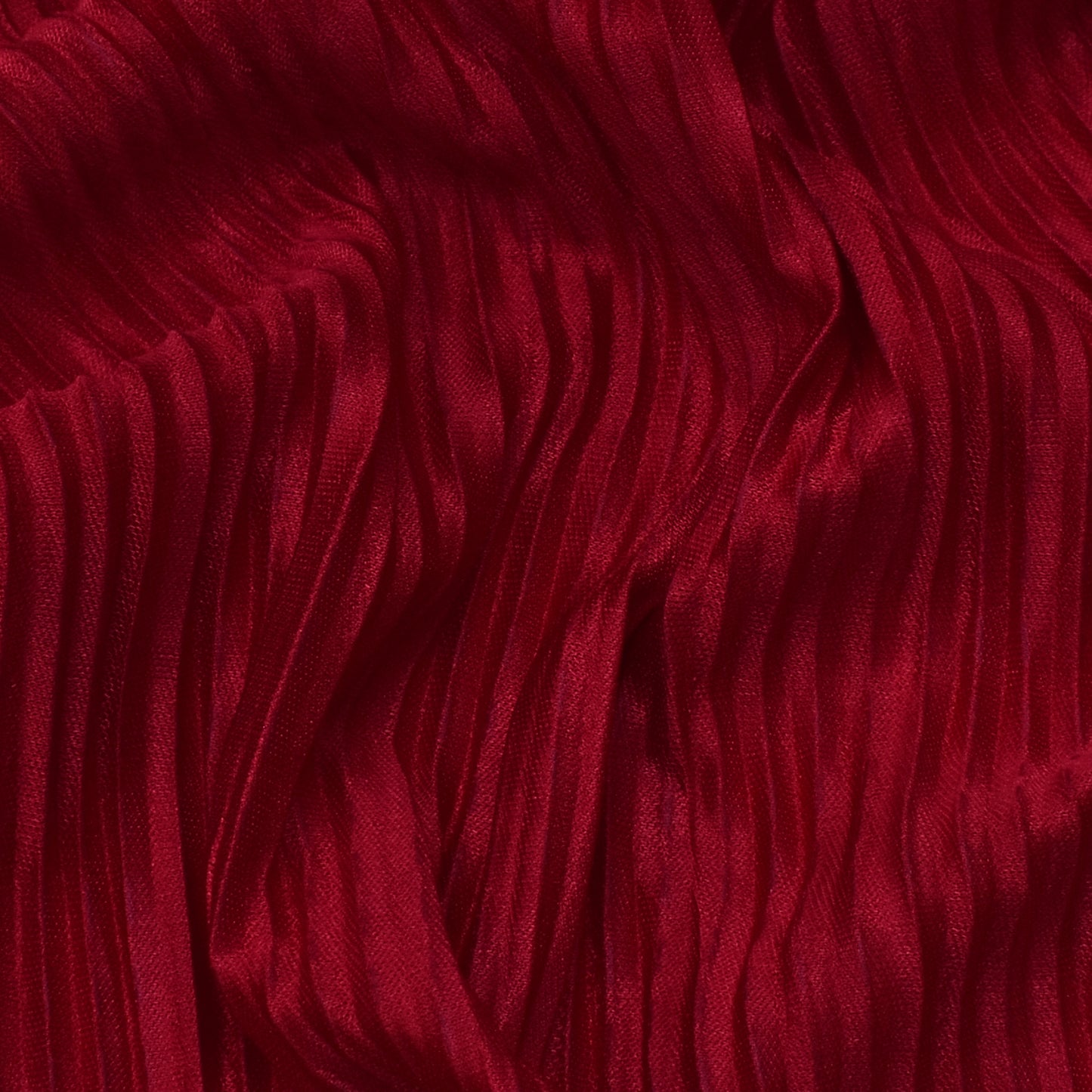 Cherry Red Color Crush Satin Fabric