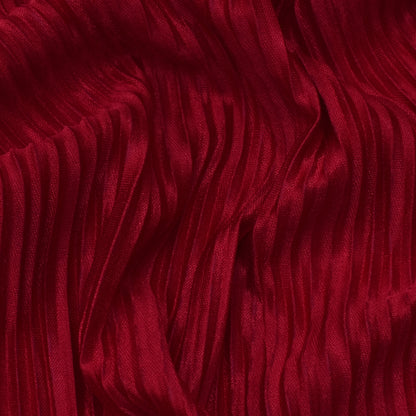 Cherry Red Color Crush Satin Fabric