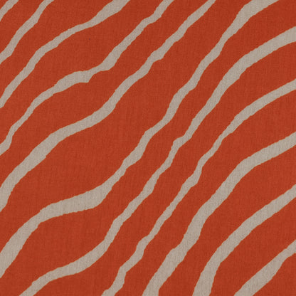 Peach Color Slub Tussar Print Fabric
