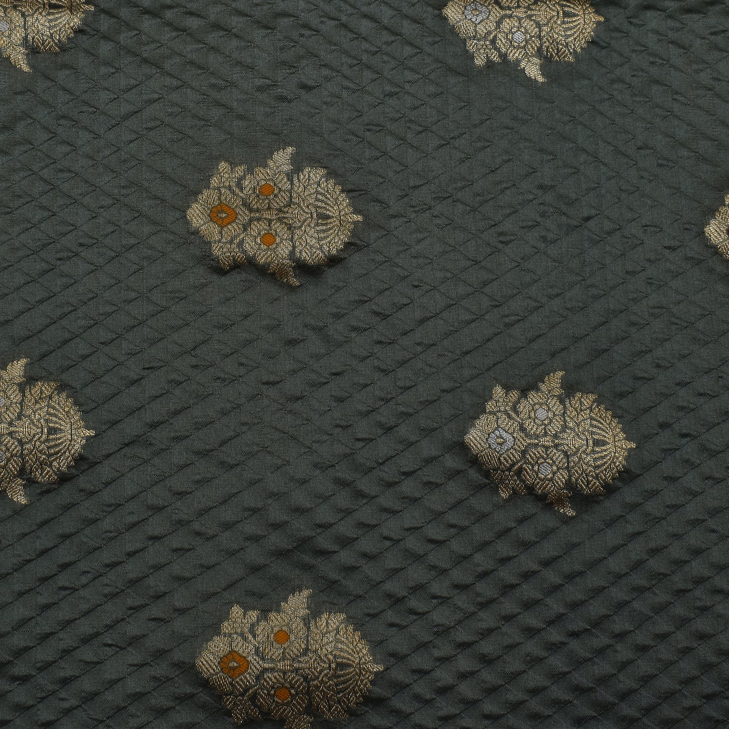 Grey Color Brocade Fabric