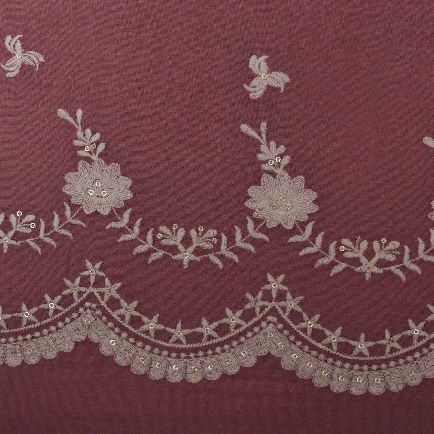 Colored Color Cotton Embroidery Fabric