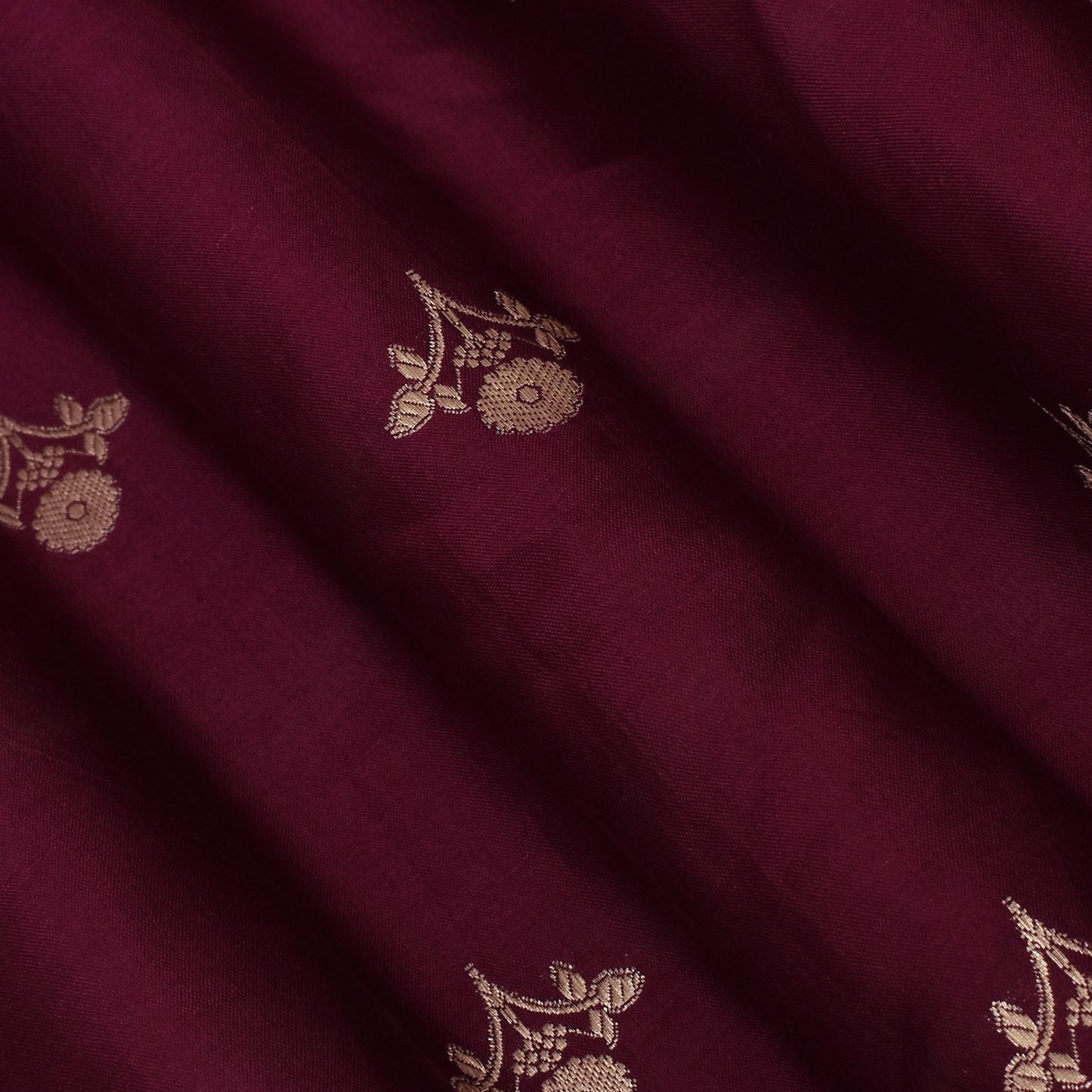 Maroon Color Munga Brocade Fabric