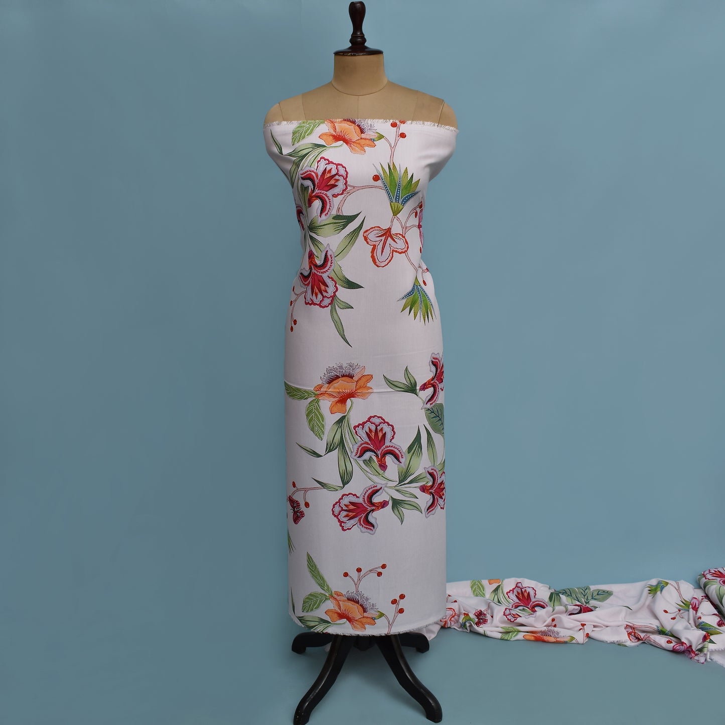 Colored Reyon Print Fabric