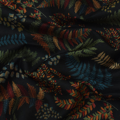 Multi Color Slub Tussar Print Fabric