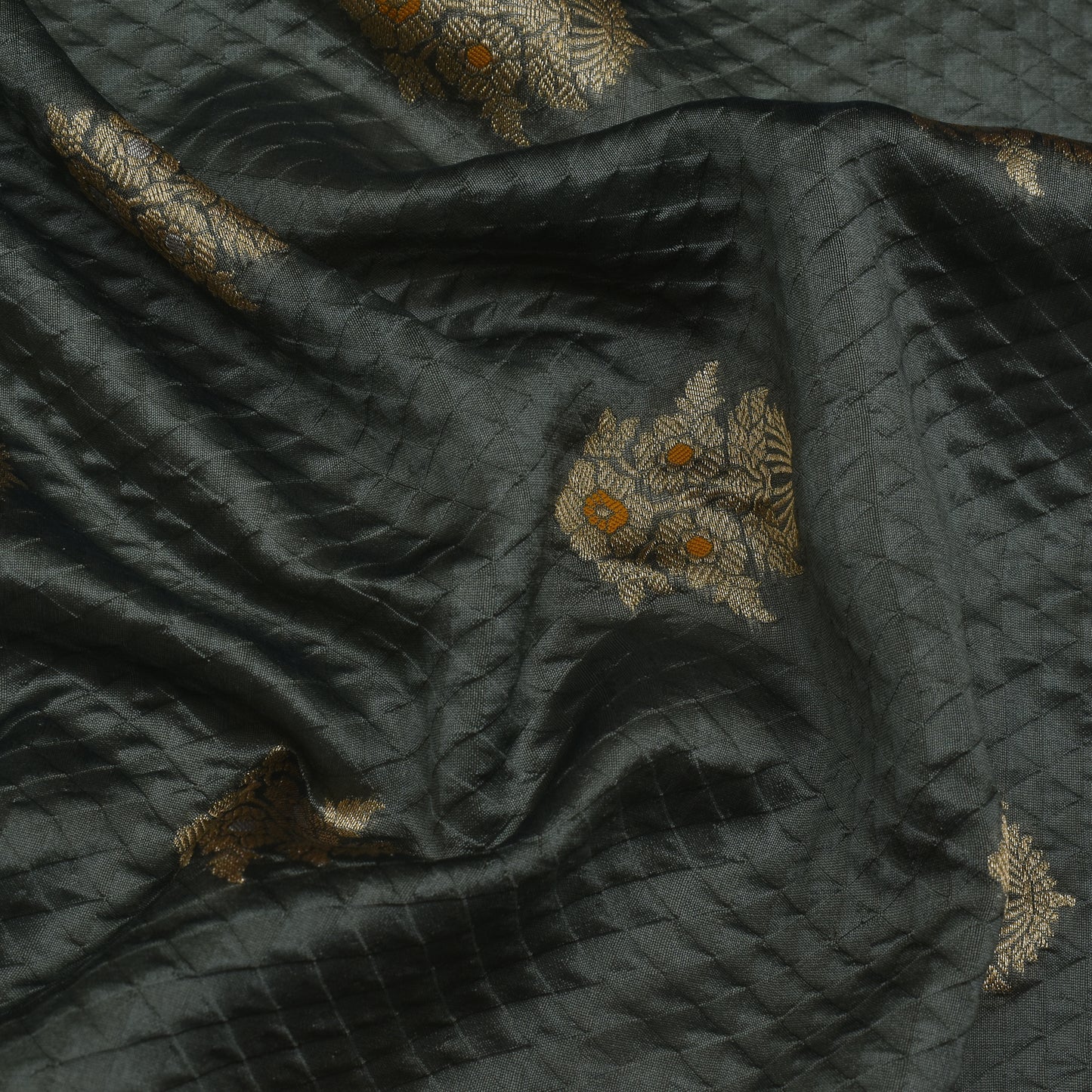 Grey Color Brocade Fabric