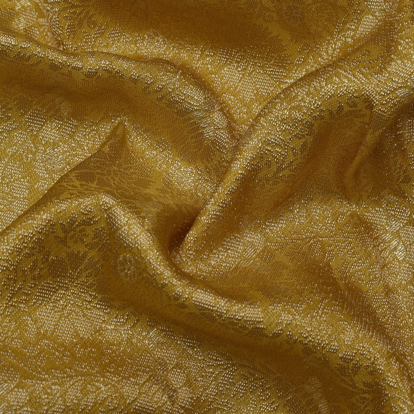 Yellow Color Dola Jaquard Fabric