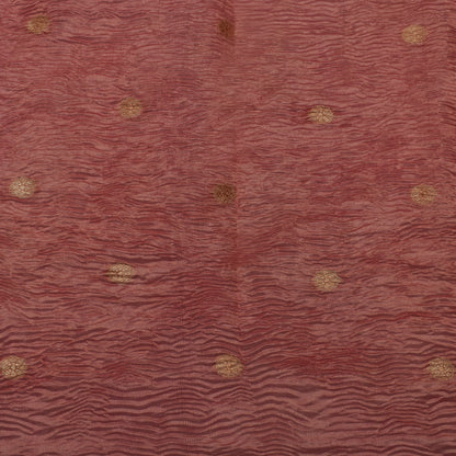 Copper Rust Color Crush Tissue Booti Fabric