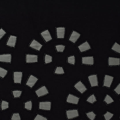 Black Color Organic Cotton Embroidery Fabric