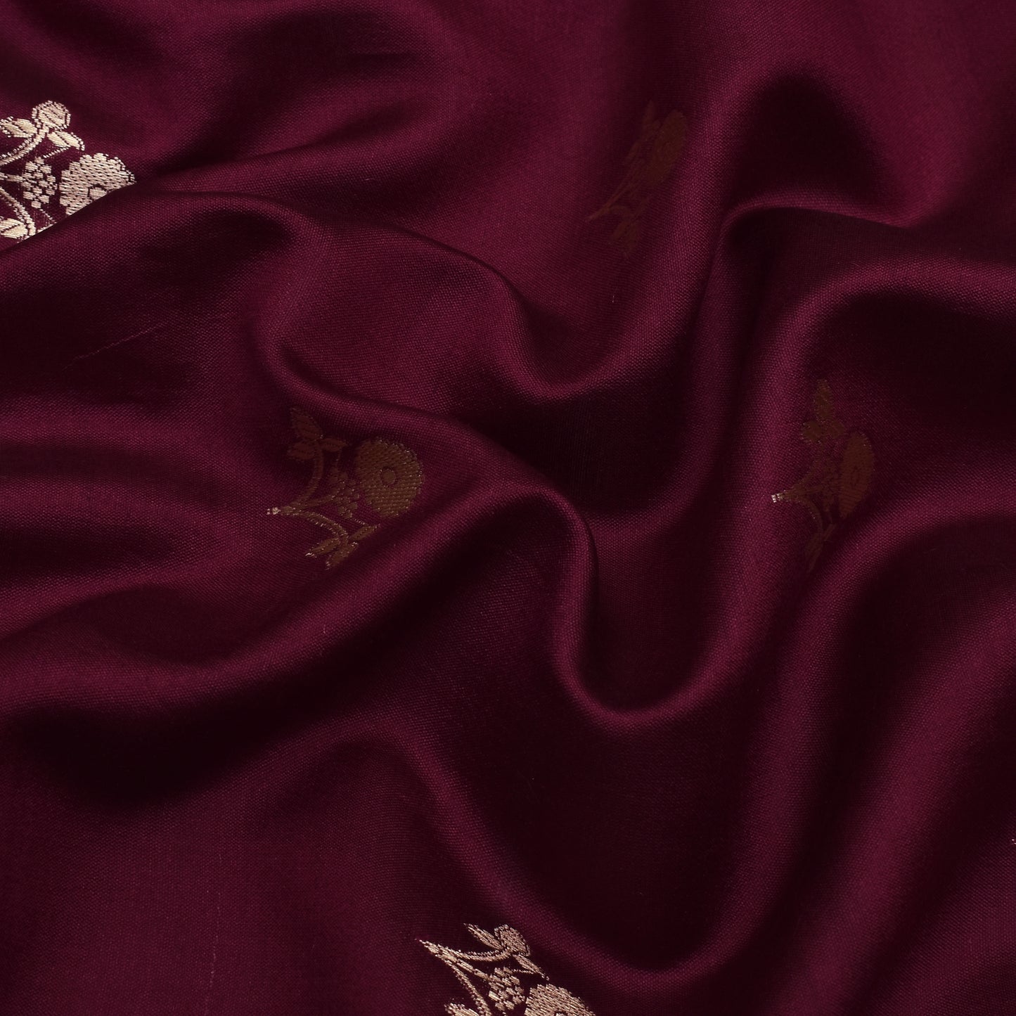 Maroon Color Munga Brocade Fabric
